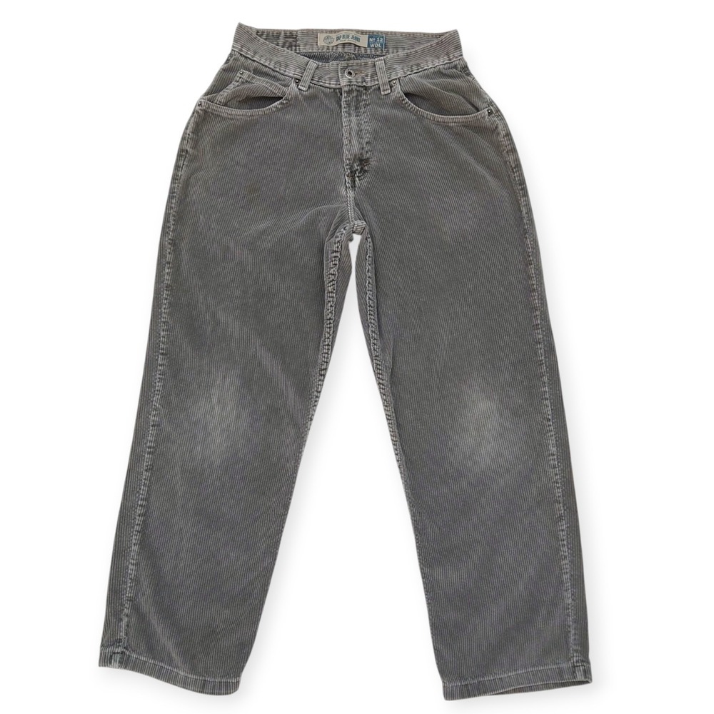 Vintage Gap Men 29x30 Fat Corduroy Pants Baggy Wide Leg Gray Y2K USA Skater